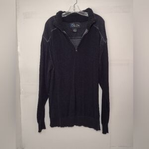 The Slope Men's Dark Gray   1/4 Zip Up Sweater Size (2 X)